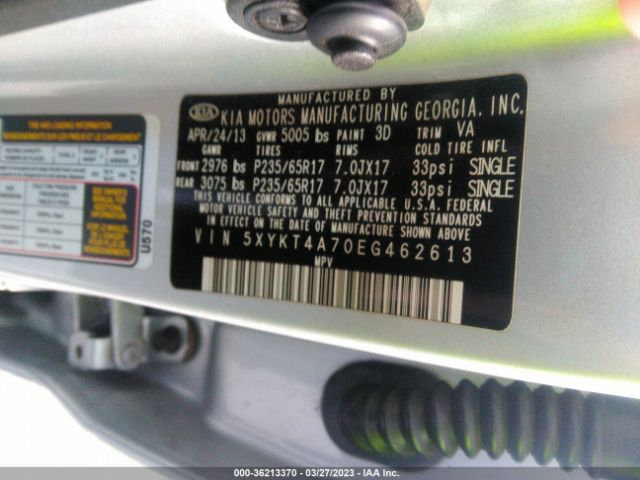 5XYKT4A70EG462613 KIA SORENTO LX