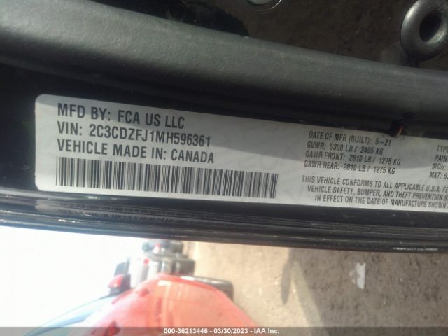2C3CDZFJ1MH596361 Dodge Challenger R/t Scat Pack