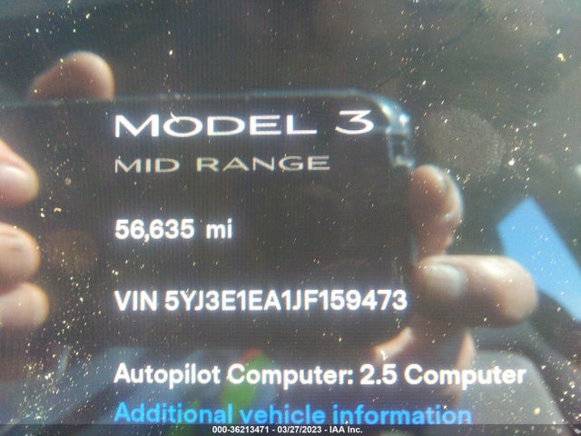 Tesla Model 3 Range Battery 2018 5YJ3E1EA1JF159473 Image 7