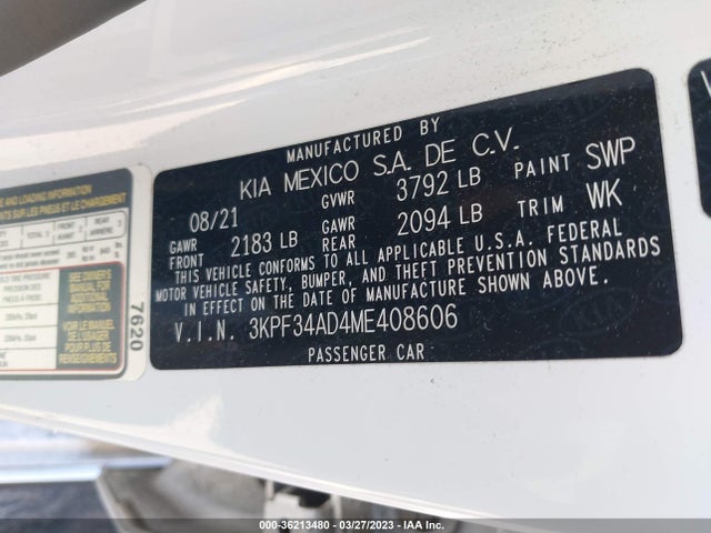 KIA Forte Gt-line 2021 3KPF34AD4ME408606 Image 10
