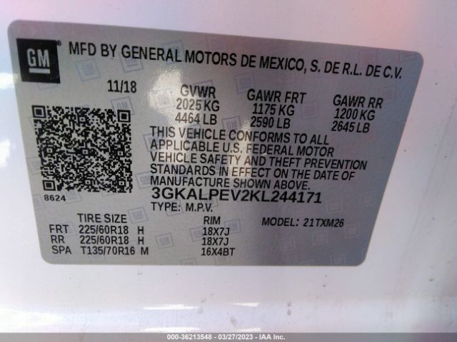 3GKALPEV2KL244171 GMC Terrain Slt