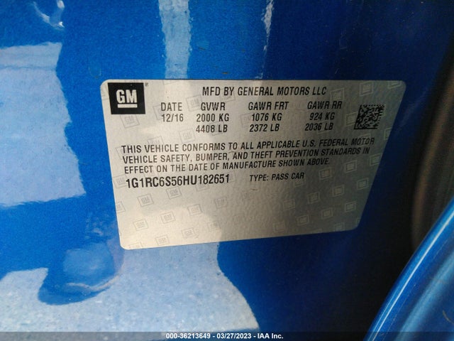 Chevrolet VOLT LT 2017 1G1RC6S56HU182651 Image 10
