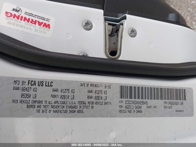 Chrysler 300 300s 2016 2C3CCAGGXGH296491 Image 9