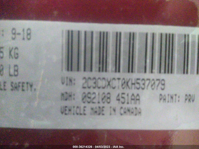 Dodge CHARGER R/T 2019 2C3CDXCT0KH537079 Image 9