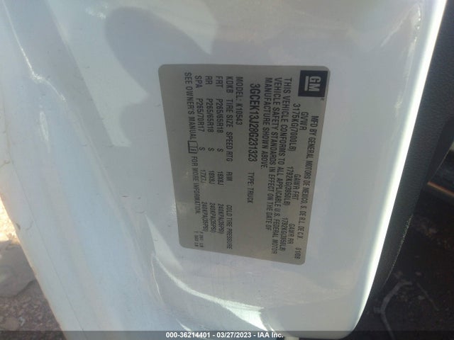 2008 CHEVROLET SILVERADO 1500 LT W/1LT VIN: 3GCEK13J28G231323