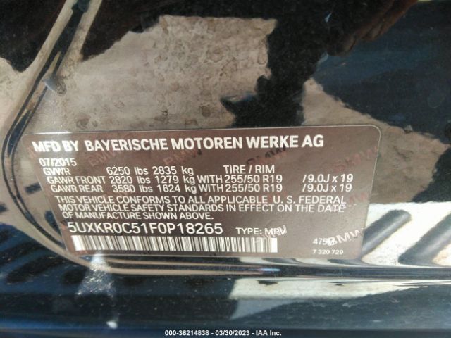 5UXKR0C51F0P18265 BMW X5 Xdrive35i