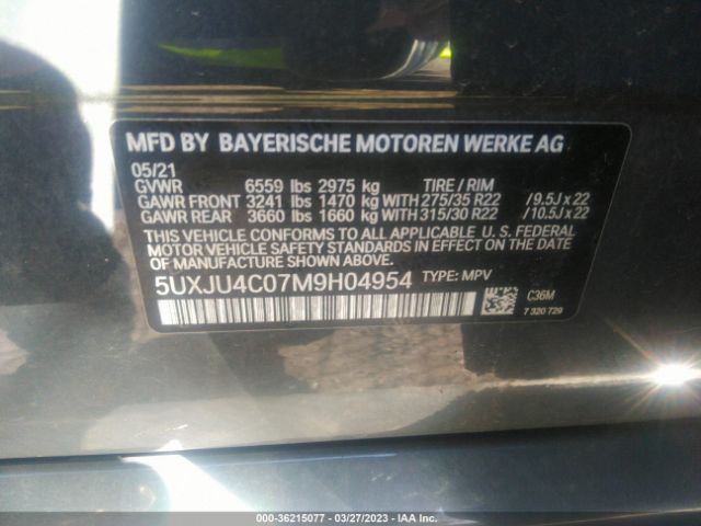 5UXJU4C07M9H04954 BMW X5 M50i