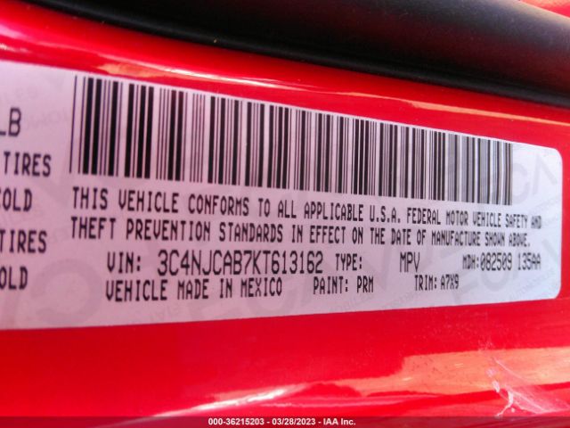 3C4NJCAB7KT613162 Jeep Compass Sport