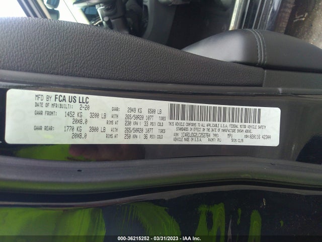 Dodge Durango Gt Plus 2020 1C4RDJDG2LC252764 Image 9