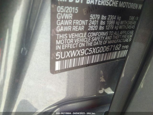 5UXWX9C5XG0D67162 BMW X3 Xdrive28i