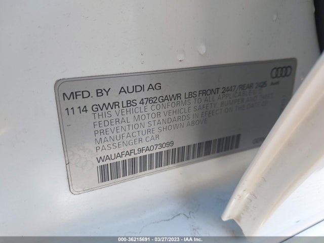WAUAFAFL9FA073099 Audi A4 PREMIUM