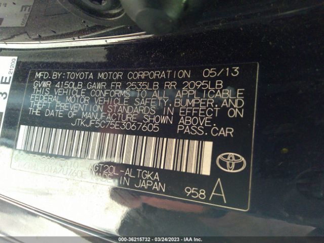 JTKJF5C75E3067605 Scion TC