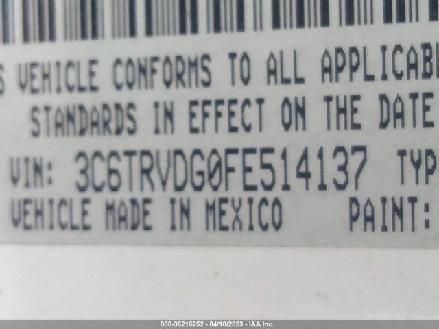 RAM Promaster 2015 3C6TRVDG0FE514137 Image 9