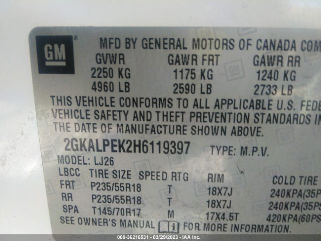 2GKALPEK2H6119397 GMC Terrain Slt