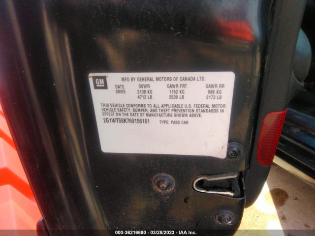 2006 CHEVROLET IMPALA LT 3.5L VIN: 2G1WT58K769156161