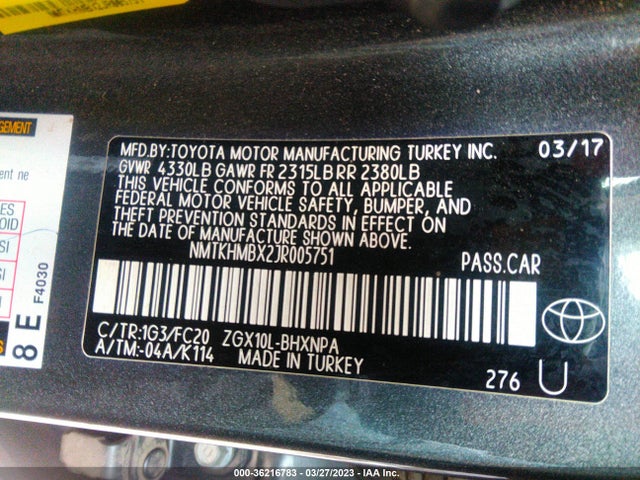 2018 Toyota CH-R, VIN: NMTKHMBX2JR005751