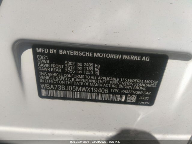 WBA73BJ05MWX19406 BMW 5 Series 540i Xdrive