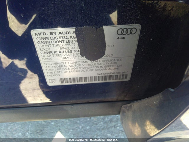 WA1A4AFY6J2013010 Audi Sq5 Premium Plus