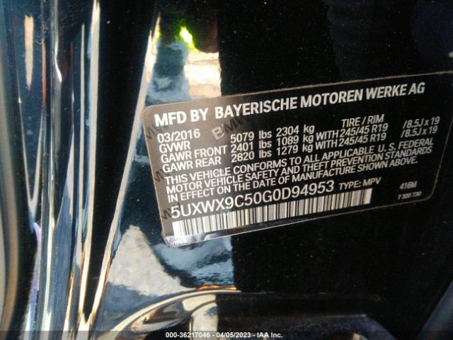 5UXWX9C50G0D94953 BMW X3 Xdrive28i