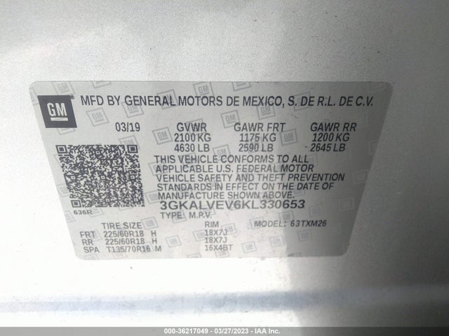 GMC Terrain Slt 2019 3GKALVEV6KL330653 Image 9