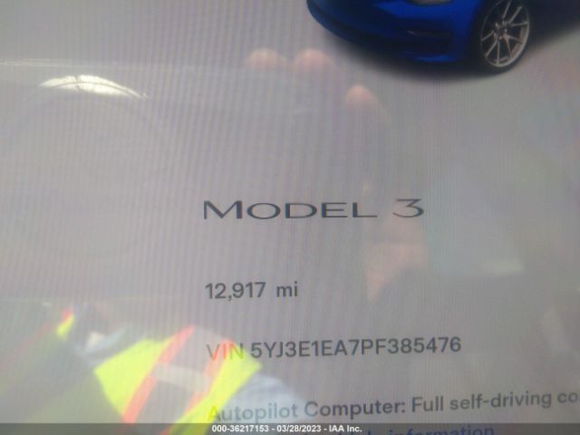 5YJ3E1EA7PF385476 Tesla MODEL 3
