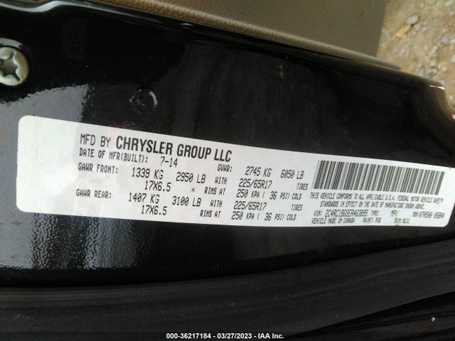 2C4RC1BG9ER463895 Chrysler Town & Country Touring