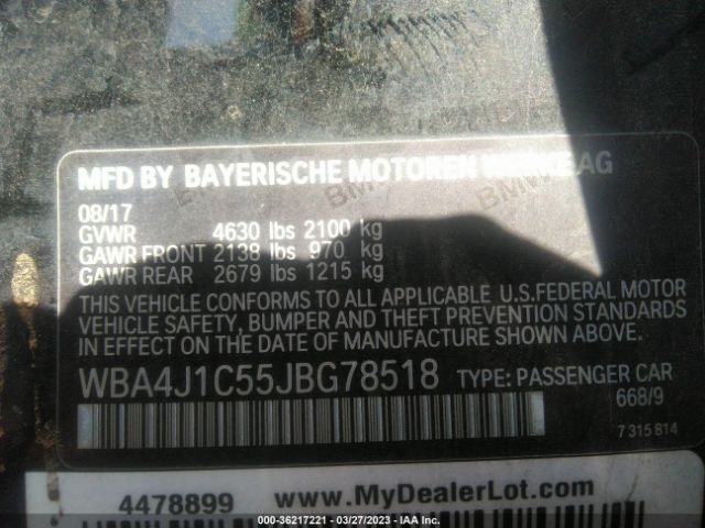 WBA4J1C55JBG78518 BMW 4 Series 430i