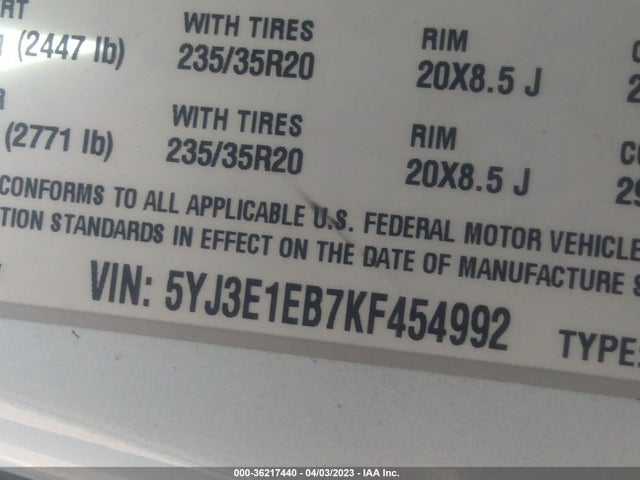 Tesla Model 3 Long Range/performance 2019 5YJ3E1EB7KF454992 Image 11