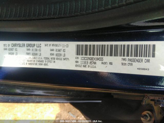 1C3CDZAG8EN184555 Dodge AVENGER SE