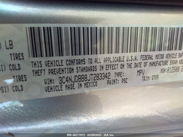 3C4NJDBB8JT283342 Jeep Compass Latitude