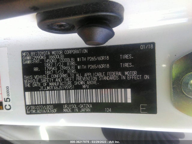 JTJJM7FX6J5195951 Lexus Gx Gx 460 Luxury