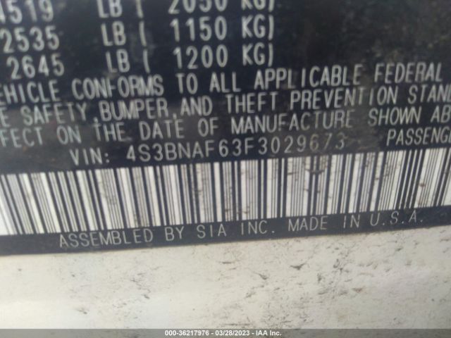 4S3BNAF63F3029673 Subaru Legacy 2.5i Premium