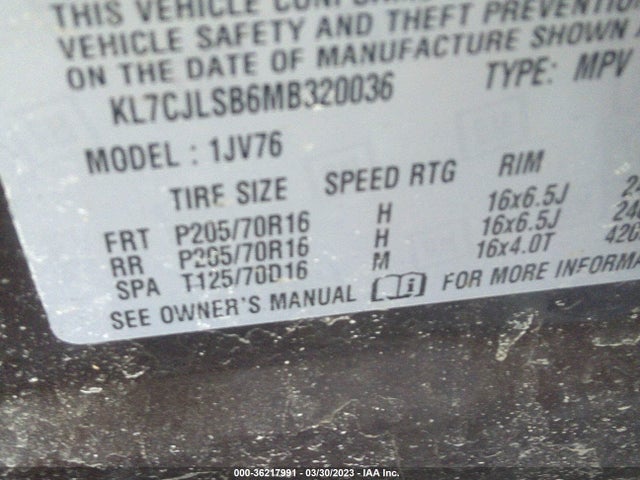 Chevrolet Trax Lt 2021 KL7CJLSB6MB320036 Image 9