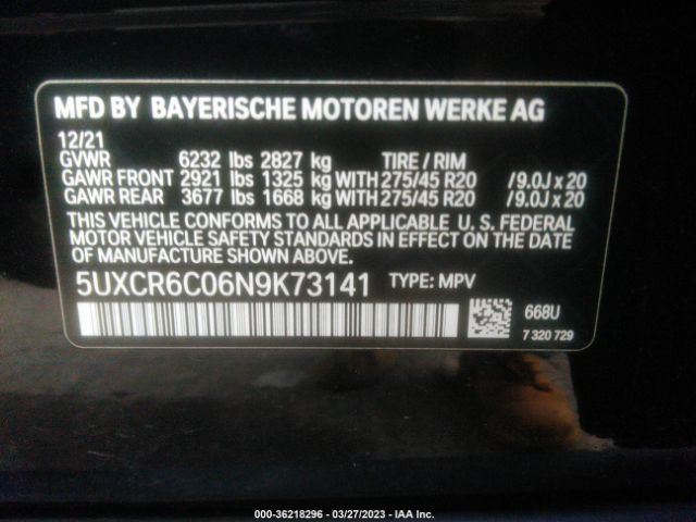 5UXCR6C06N9K73141 BMW X5 Xdrive40i