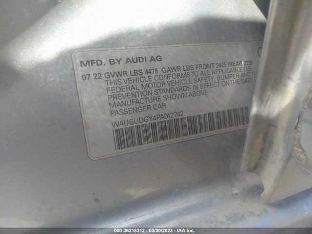 WAUGUDGY4PA012742 Audi A3 PREMIUM