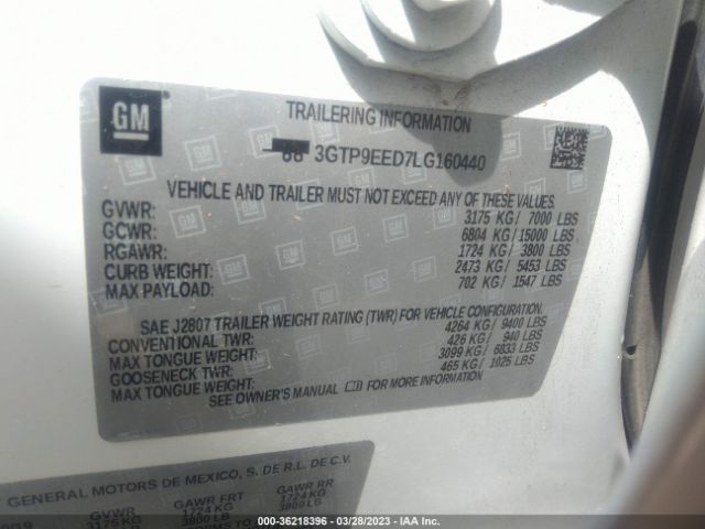 3GTP9EED7LG160440 GMC Sierra 1500 At4