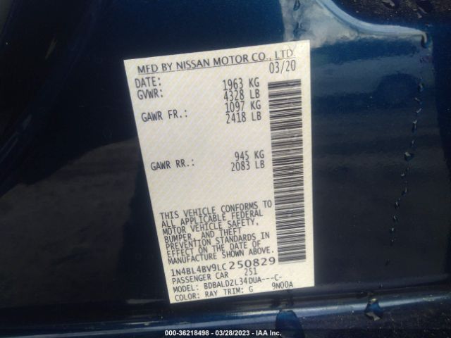 1N4BL4BV9LC250829 Nissan Altima 2.5 S