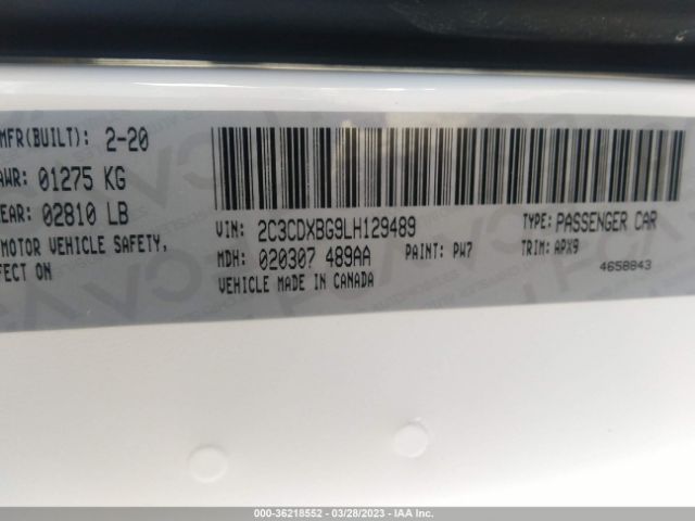 2C3CDXBG9LH129489 Dodge Charger Sxt