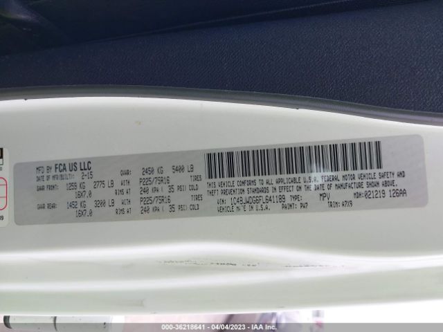 1C4BJWDG6FL641189 Jeep Wrangler Unlimited Sport