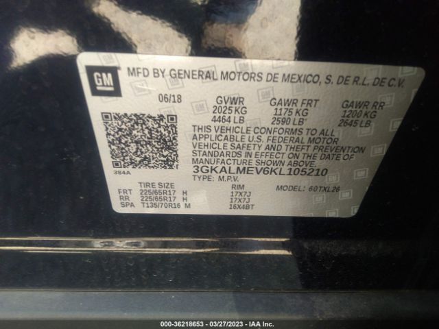 3GKALMEV6KL105210 GMC Terrain Sle