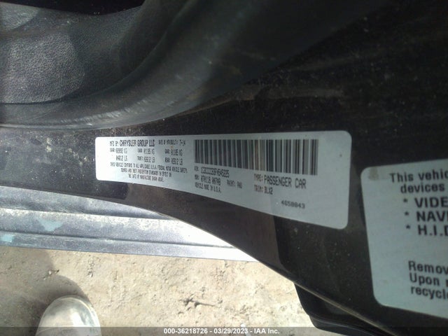 2015 CHRYSLER 200 C VIN: 1C3CCCCB3FN545225