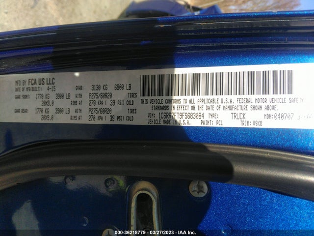 RAM 1500 Express 2015 1C6RR7FT9FS683084 Image 9