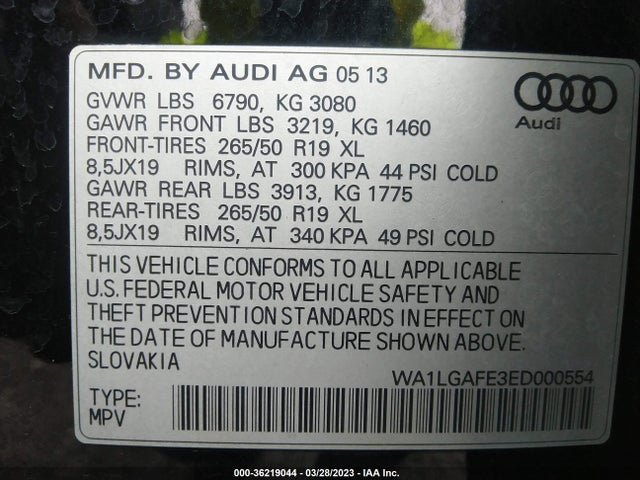 WA1LGAFE3ED000554 Audi Q7 3.0t Premium Plus
