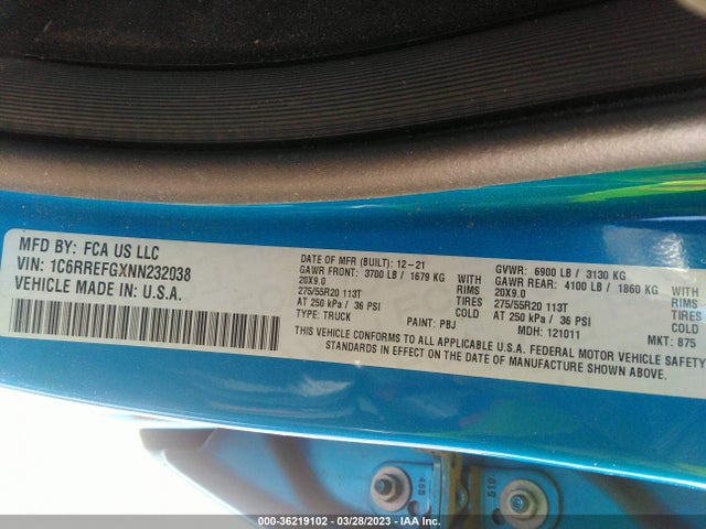 1C6RREFGXNN232038 RAM 1500 Lone Star