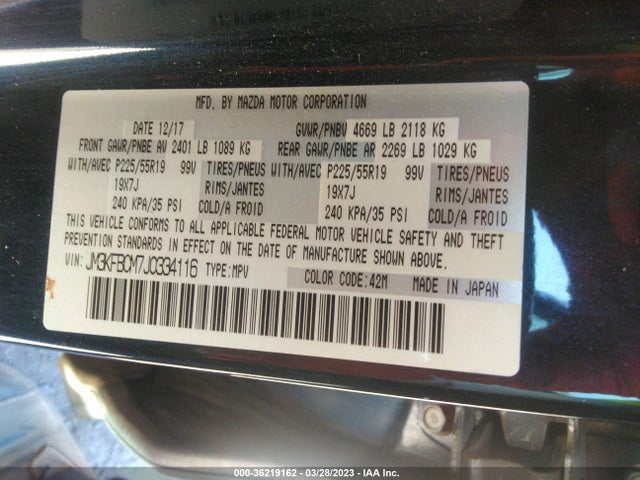 Mazda Cx-5 Touring 2018 JM3KFBCM7J0334116 Image 10