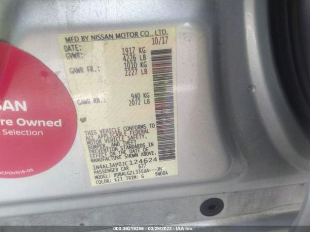 1N4AL3AP0JC124624 Nissan Altima 2.5 S