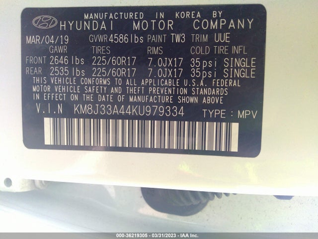 Hyundai Tucson Value 2019 KM8J33A44KU979334 Image 11