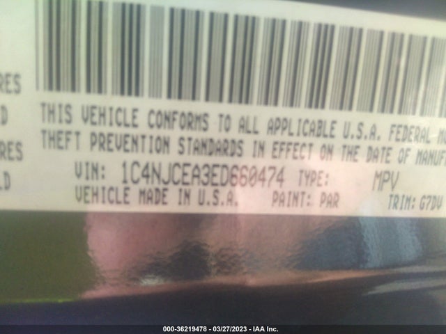 1C4NJCEA3ED660474 Jeep Compass Latitude
