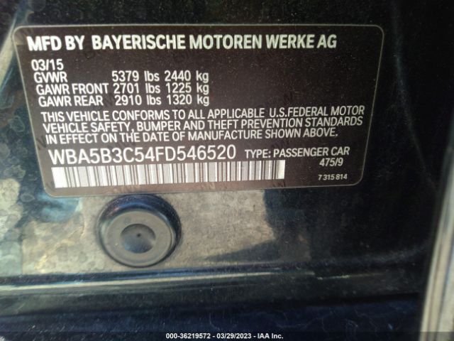 WBA5B3C54FD546520 BMW 5 Series 535i Xdrive