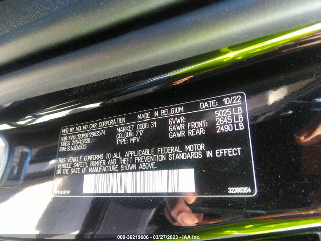 2023 Volvo XC40, VIN: YV4L12UMXP2983574